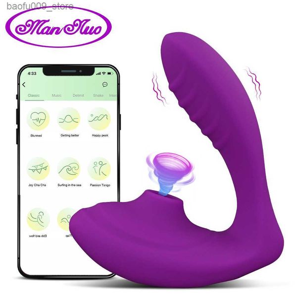 Autres articles de beauté de santé Vibromasseur à succion clitoridienne pour femmes APP sans fil Vagin Stimulateur de point G Fellation Masturbateur clitoris 10 Vibrations Vitesse Adulte Q230919