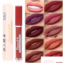 Autres articles de beauté de santé Cmaadu Maquillage Brillant à Lèvres Sexy Nude Couleur Brillants Longue Durée Étanche Liquide Rouge À Lèvres Mat Lipgloss Dhrn4