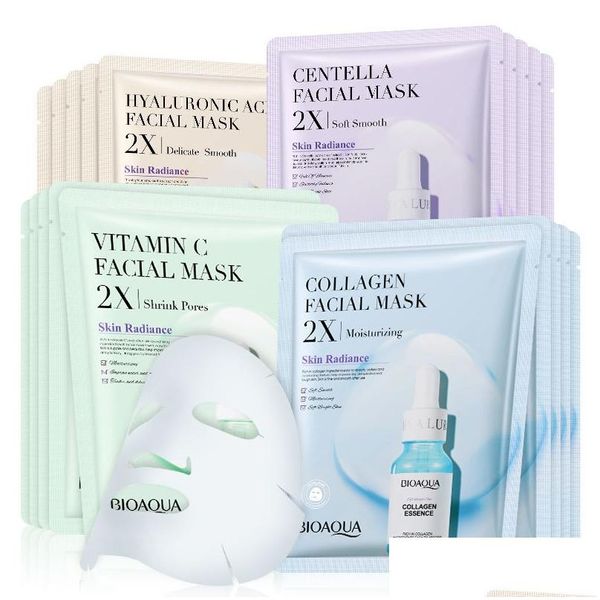 Otros artículos de belleza para la salud Mascarilla facial de colágeno Hidratante Refrescante Hidratante Mascarillas vitamínicas Hoja Cuidado de la piel Entrega de gotas faciales Dh7U8