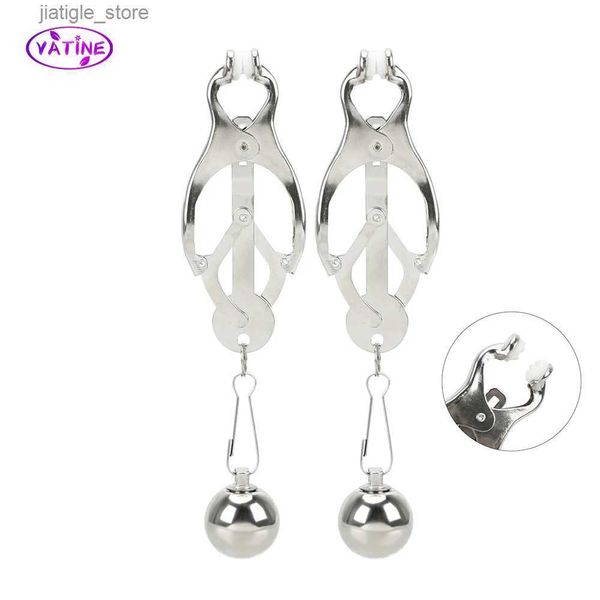 D'autres articles de beauté pour la santé sont livrés avec un clip métal Bell pour l'élargissement de la poitrine pour femmes Cliquez sur Clip Couple Tool Set Set Pornography Adult Game Pornography Y240402