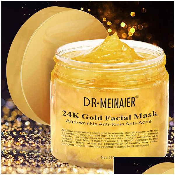 Otros artículos de belleza para la salud Crystal Collagen Gold Womans Mascarilla facial 24K Peel Off 250G Crema hidratante reafirmante para la piel Drop Deli Dhhkd