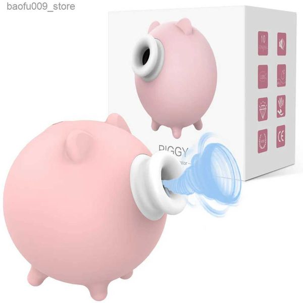 Autres articles de beauté de santé mignons de pigcopus en forme de poitrine en forme de poitrine de massage vibratrice au mamelon clitoris tasse de tasse féminine masturbatrice sexy féminin produit adulte Q240426