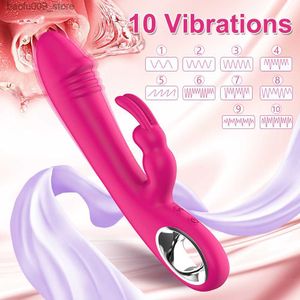Other Health Beauty Items Dildo Rabbit Vibrator for Women Powerful G Spot Vibrators Nipple Clitoris Stimulator Female s Adult Goods Masturbator Q230919
