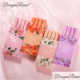 Overige Gezondheid Schoonheidsartikelen Dragon Ranee Make-up 4 stks/set Sigaret Lippenstift Set Doos Veet Mat Sexy Rood Waterdicht Langdurig Niet Dhfvj