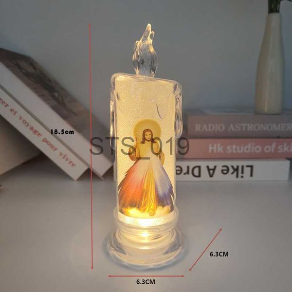 Autres articles de beauté de santé Électronique sans flamme LED Bougies de prière de dévotion Lumière Décoration religieuse Jésus Vierge Christ Bougie Lampe Romantique Tealight x0904