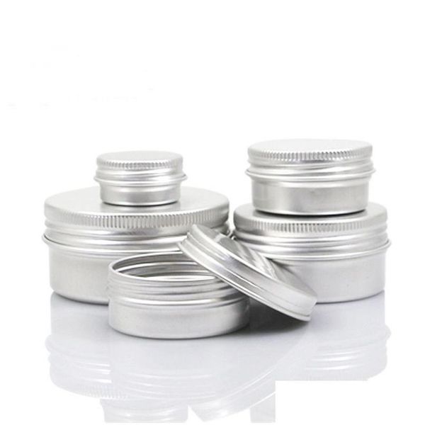 Autres articles de santé et de beauté Pot de crème en aluminium vide Maquillage en étain Récipients de baume à lèvres Filetage de vis Nail Derocation Artisanat Pot Bouteille Dro Dhijq