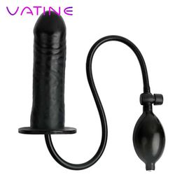 Autres articles de beauté en santé équipés d'un gode géant gonflable adapté aux femmes 18 anal plug rubber hanpder jeu adulte Q240508