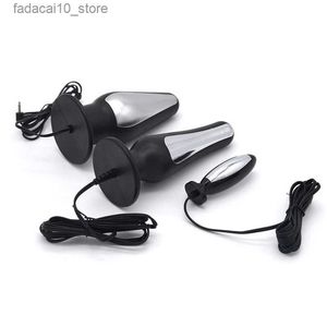 Autres articles de beauté de santé Accessoires exotiques Adulte Anal Plug Vaginal Butt Plug Choc Électrique pour Hommes Femmes G-spot Masseur Q240117