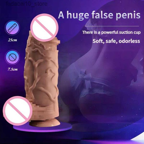 Otros artículos de belleza para la salud Consolador extra grande Productos sexuales para adultos Pareja Juguetes sexuales Masturbación femenina Stick Pene falso seguro e inodoro Q240117