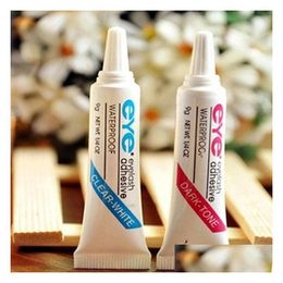 Otros artículos de belleza para la salud Pegamento para pestañas Adhesivo de maquillaje blanco y negro Adhesivos para pestañas postizas a prueba de agua y entrega disponible DHC9L