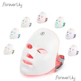 Andere gezondheid Schoonheidsartikelen Gezichtsverzorgingsapparaten USB-oplading 7 kleuren Led-masker Pon-therapie Huidverjonging Anti-acne Rimpelverwijdering Br Dh3V6