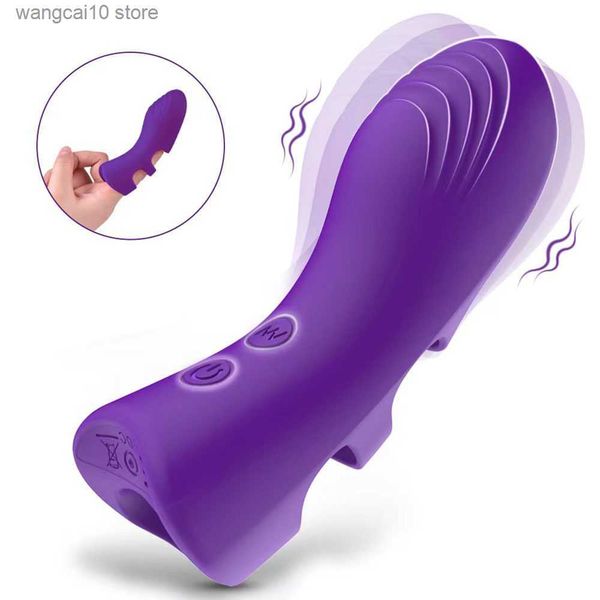 Autres articles de santé et de beauté Finger Vibrator Sleeve G Spot Orgasm Massager Stimulateur de clitoris Jouets pour adultes pour femmes Couple Masturbation féminine Vibromasseurs T230718
