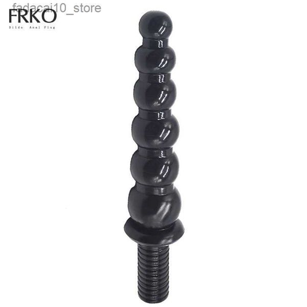 Otros artículos de belleza de salud FRKO Big Female Anal Plug con mango Qilian Ball Gourd Red Toy Consoladores para mujeres Masturbación Vagina Masaje Erótico Q240117