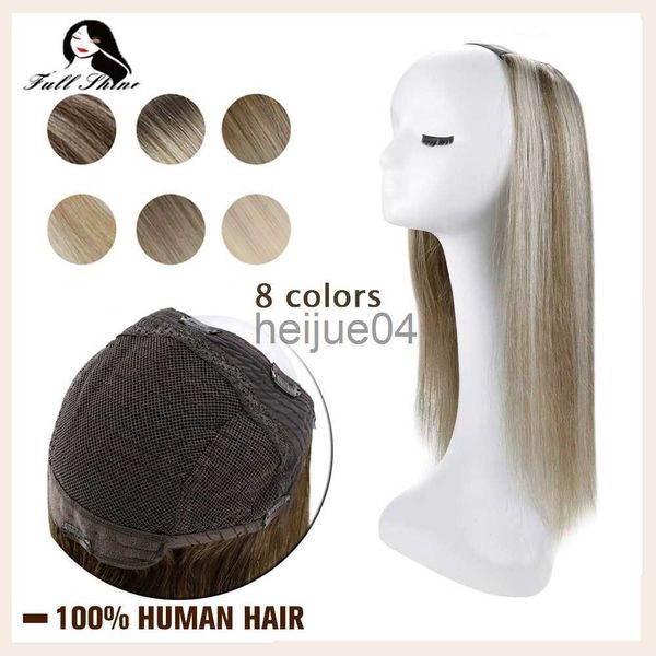 Autres articles de beauté de santé Full Shine Half Wig Ombre Color Clip in Half U Wigs Extensions de cheveux humains One Piece Remy Straight U Part Hair Wigs x0821