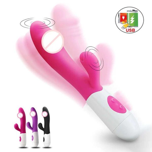 Autres articles de beauté de la santé G Dildo Dildo Vibratrice pour les femmes Vibration double vibration Sil Vemelle Vagina Clitoris Massage anal Masseur