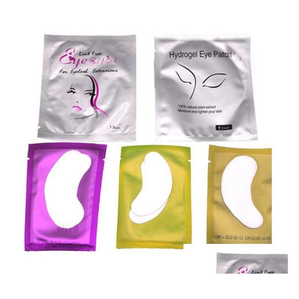 Otros artículos de belleza para la salud Máscara de oro para los ojos Venta de Hydro Gel Lint Eyelash Est Extension Pestañas De moda Debajo de las almohadillas Drop Delivery Dhkyi