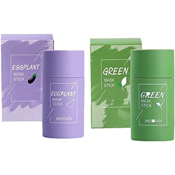 Otros artículos de belleza de la salud té verde máscara de arcilla sólida Cleanescos Faciales Facial Purificación Purificación Control de aceite Anti acné Bering Pink Rose Mod Masks 40G