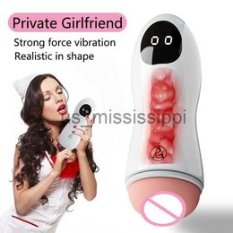 Autres articles de beauté de santé Chauffage Fellation Masturbateur masculin Coupe Pocket Pussy Grosses particules Simulé Vagin Clitoris Vibrateur pour homme Sexshop x0825