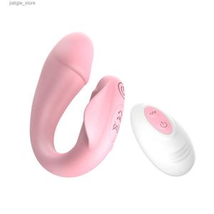 Autres éléments de beauté de la santé Vibrateurs de dauphins invisibles en gros télécommande U Forme portable Jumping s Femme Vibrateur Y240402