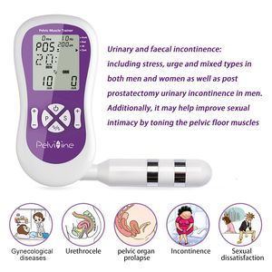 Overige gezondheid Schoonheidsartikelen Kegel Exerciser Incontinentiestimulator met sonde voor blaascontrole en bekkenbodemoefening Vrouwen Spier 230801