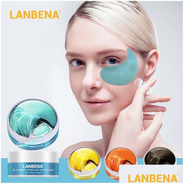 Otros artículos de belleza para la salud Lanbena Mascarilla para los ojos Gel Retinol Colágeno dorado Reducir las ojeras Ojos hinchados Líneas finas Cuidado hidratante Dro Dhptb