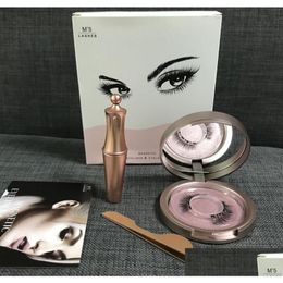 Autres articles de beauté de santé Eyeliner liquide magnétique Faux cils Pince à épiler Colle magnétique Outils de maquillage Livraison directe Dhbta