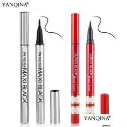 Autres articles de beauté de santé Marque de maquillage Yanqina Crayon Eyeliner Stylo noir imperméable sans floraison Précision Liquide Eye Liner Drop Delive Dhvtd