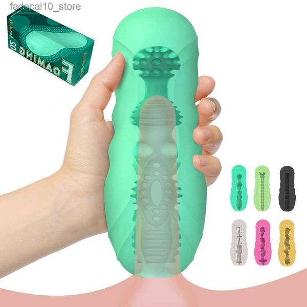 Otros artículos de belleza para la salud Taza masturbadora masculina Vagina realista Bolsillo Coño Hombre Masturbación Glande Mamada Taza de avión portátil Chupando para hombres Q240117