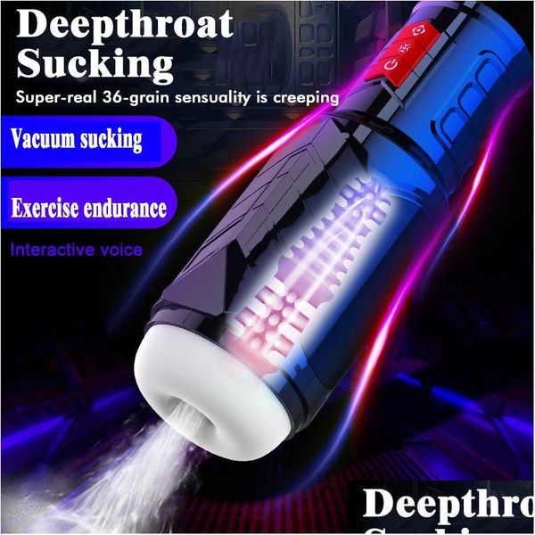 Autres articles de beauté de santé Masturbateur réaliste doux vagin poche chatte tasse vibrant succion pipe pénis poussée clip suctio dhjzt