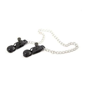 Andere gezondheidsschoonheid items metaal borstbondage clip zwarte roestvrijstalen tepel klemmen met ketting silicagel kussen druppel levering dhbbk