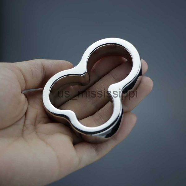 Otros artículos de belleza para la salud Anillo de pene masculino de metal Anillo de bola de escroto Anillo de bloqueo de pene Bondage Retraso Eyaculación Acero inoxidable BDSM Gay para hombres 18 x0825