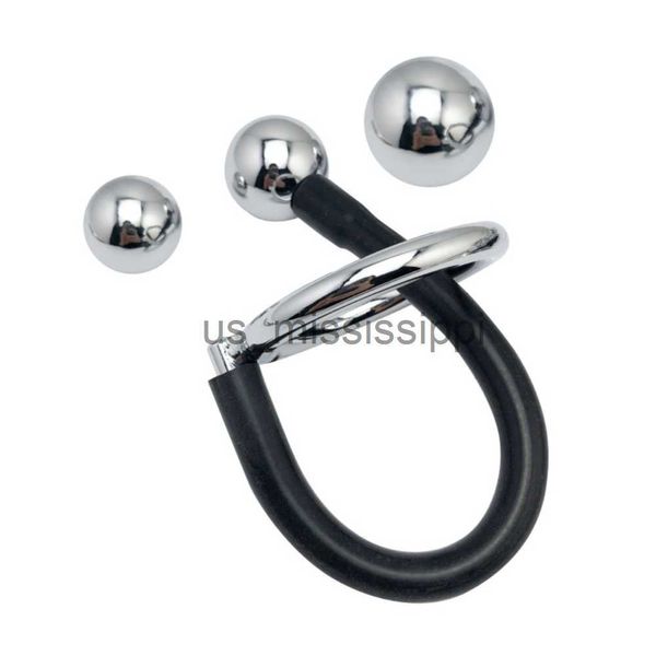 Autres articles de beauté de santé Pendentif scrotal en métal Anneau de verrouillage de sperme Dick Peins Ring Cock Rings avec Plug Anal Jeu Adulte Érotique Bull Polissage pour Hommes x0825