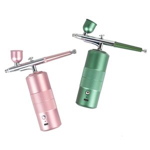 Andere gezondheidsschoonheidsartikelen nagel airbrush luchtcompressor cake schilderij ambacht kleurplaten haar verven tattoo make -up spray pistool water huid hydraterende nano spuiter 230811