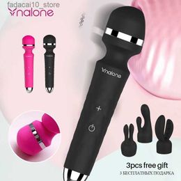 Andere Gesundheits- und Schönheitsartikel Nalone Leistungsstarker Vibrator 3 Düsen USB-Aufladung Zauberstab AV-Vibrator-Massagegerät Vibrationsdildo Sexualprodukt Frauen Q240119