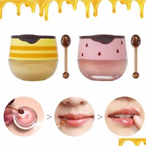 Autres articles de beauté et de santé Baume à lèvres naturel Pot de miel Stberry Propolis Hydratant Prévention hydratante Gommages secs et craquelés Exf Dh4Dn