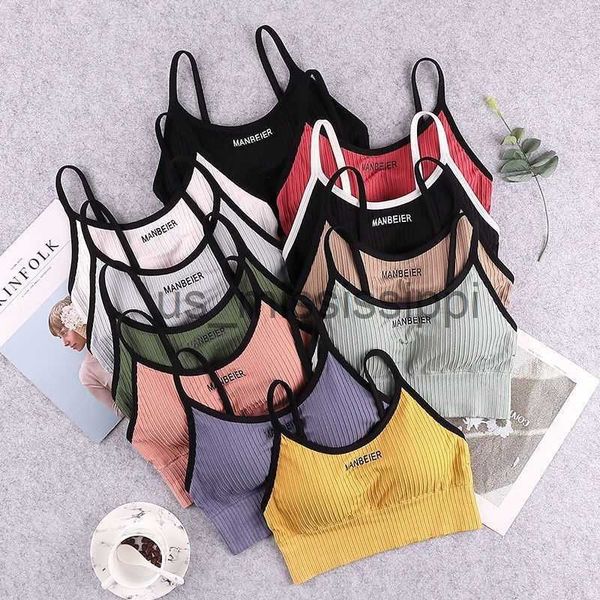 Autres articles de beauté de santé Nouveau soutien-gorge de sport pour femmes Gym Sexy Crop Top Soutien-gorge Femmes Coton Sous-vêtements Doux Confort Tube Tops Femme Brassiere Tops Pour Filles x0831