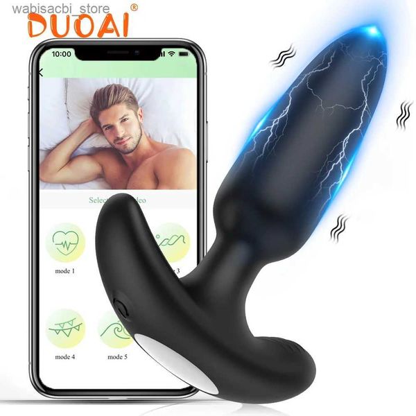 Otros artículos de belleza de la salud Nuevo tapón vibratorio Bluetooth Anal vibrador para la aplicación de pareja Control remoto Masea de próstata Massager Toys for Women Men L49