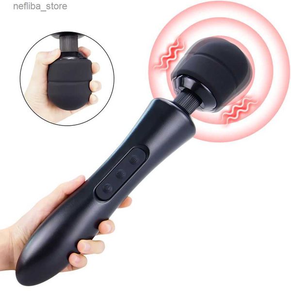 Autres éléments de beauté de santé puissant Big Magic Wand Vibraters Adult Toys for Women Clitoris Stimulator G-spot Dildo Vibrator Av Adult Toys for Adults L410