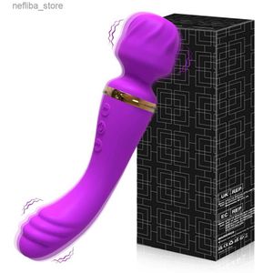 Autres éléments de beauté de santé puissants Double Heads AV Magic Wand Vibrator pour les femmes Stimulatrice clitoridienne G-spot Toys adultes pour couple 18 L410 L410