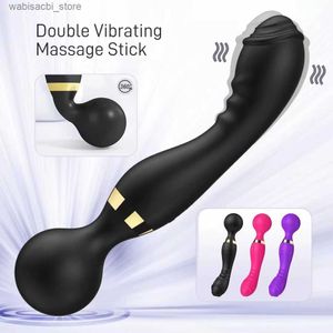 Autres éléments de beauté de la santé puissant double vibrateur Silicone AV Wand G-spot Massager Dildo Clitoris Nipple Stimulateur pour femmes Toys Couple Adults 18 L49