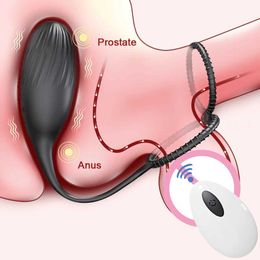 Autres articles de beauté Health Masseur de la prostate avec coker vibrant Butt Plug anal Application Vibrator Wireless Remote Control Q240521