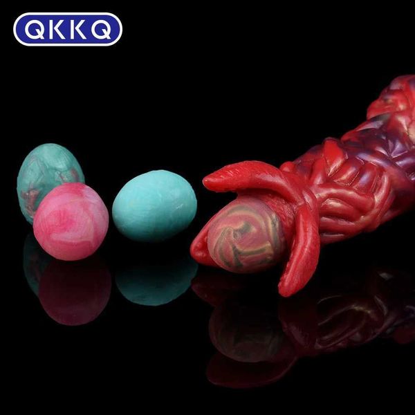 Autres articles de beauté de la santé QKKQ Fantasy Ovipositors Silicone Anal plug Men and Women Monster Spray False Pinis Butt Masturbation Adult Q240430