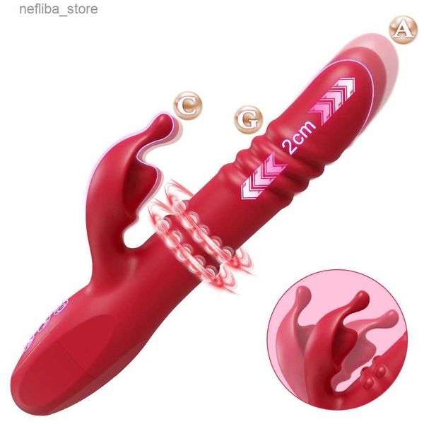 Autres articles de beauté Health Vibratrice de lapin pour les femmes puissantes G Spot Telesic Rotation Clitoris Vagin Stimulateur Femme Masturbateur pour adultes adultes Toys L410