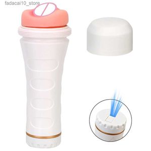 Otros artículos de belleza para la salud Coño real Vagina artificial Forma de luz sexy Gran taza de masturbación masculina Bomba de pene para hombres adultos Q240119