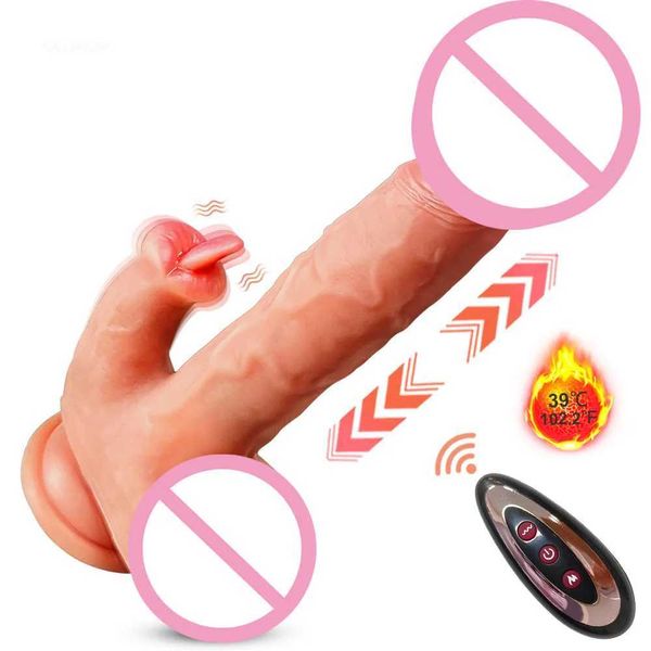 Autres articles de beauté pour la santé Dildo en silicone pour les femmes sans fil poussant un gros pénis avec une sensation de ventouse pour la peau pour l'adulte Y240503