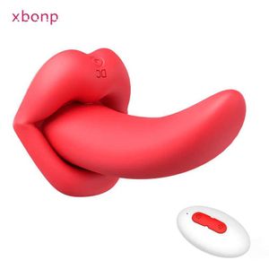 Autres éléments de beauté de la santé Télécommande Longue Licking Vibratrice Femme Stimulateur de clitoris oral G Masseur Spot Goods Adult Toys For Women Panties T240510