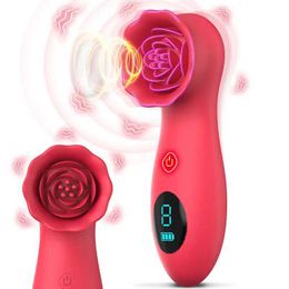 Autres éléments de beauté de la santé Vibratrice de bâtons de massage rose Femelle Masturbator Labia et Stimulation de stimulation mammaire affichage adulte Q240508