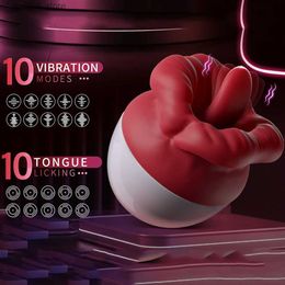 Andere gezondheidsschoonheidsartikelen Rose Red Lippen Vibrator Clitoris Stimulator Vagina Licking Tong tong Masturbator G Spot Massager voor vrouwen Siliconen Volwassene volwassen speelgoed L410