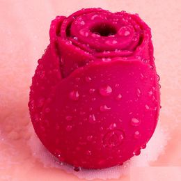 Otros artículos de belleza de salud Vibradores de forma de rosa Erótico Nipple Sucker Oral Clitoris Stimation Powerf Toys para mujeres Drop Entrega DHGTZ