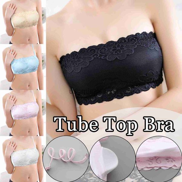 Autres articles de beauté pour la santé sous-vêtements sexy en dentelle en dentelle florale sans bretelles sans bretelles Bra Bustier Back Bandleau Crop Top Bra Bra Bralette Lingerie Tube Top Bra X0831